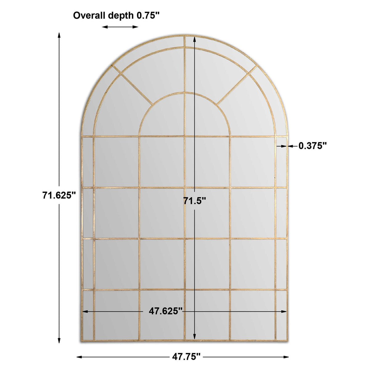 Grantola - Arched Mirror - Gold