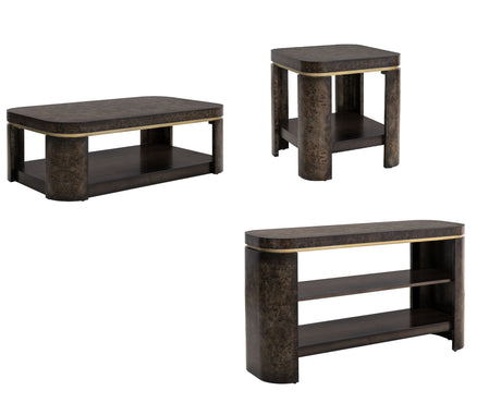 Langford - End Table - Ebony Mappa Burl