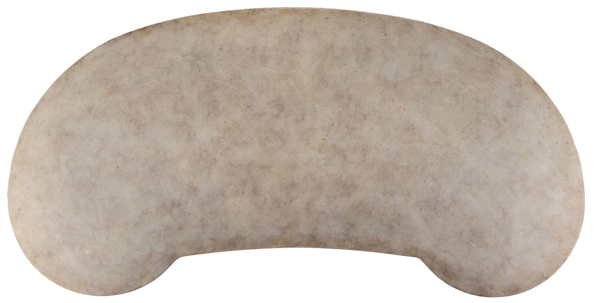 Melange - Fluted Kidney Desk - Pearl Silver
