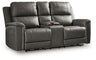 Bleckley - Power Reclining Loveseat With Console / Adjustable Headrest
