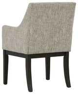 Burkhaus - Beige / Dark Brown - Dining UPH Arm Chair (Set of 2)