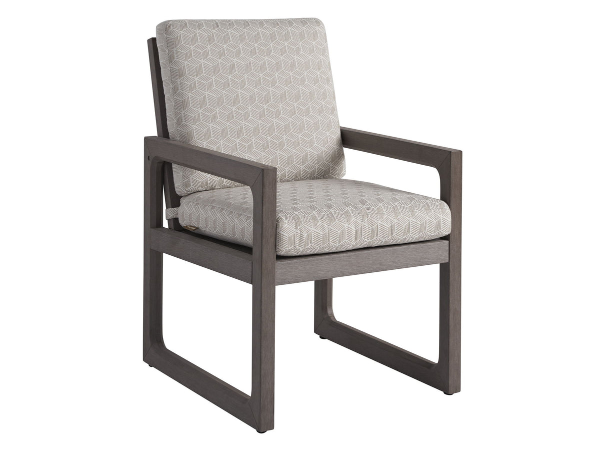 Mozambique - Arm Dining Chair - Beige / Dark Brown