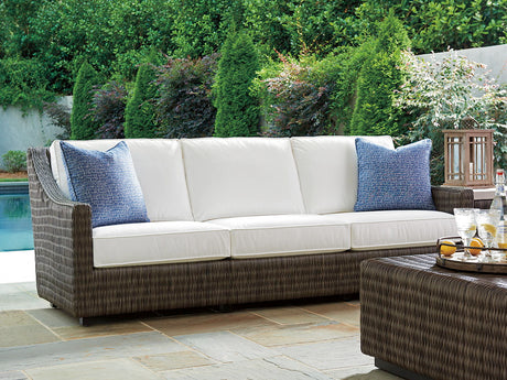 Cypress Point Ocean Terrace - Wicker Long Sofa - Dark Brown