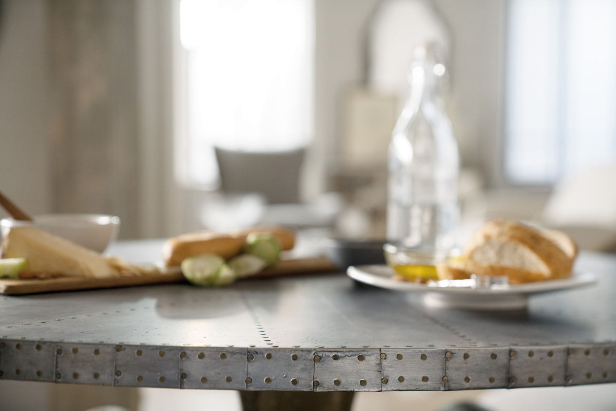 Boheme - Ascension 60" Zinc Round Dining Table