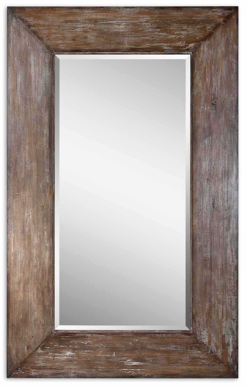 Langford - Large Wood Mirror - Brown, Dark