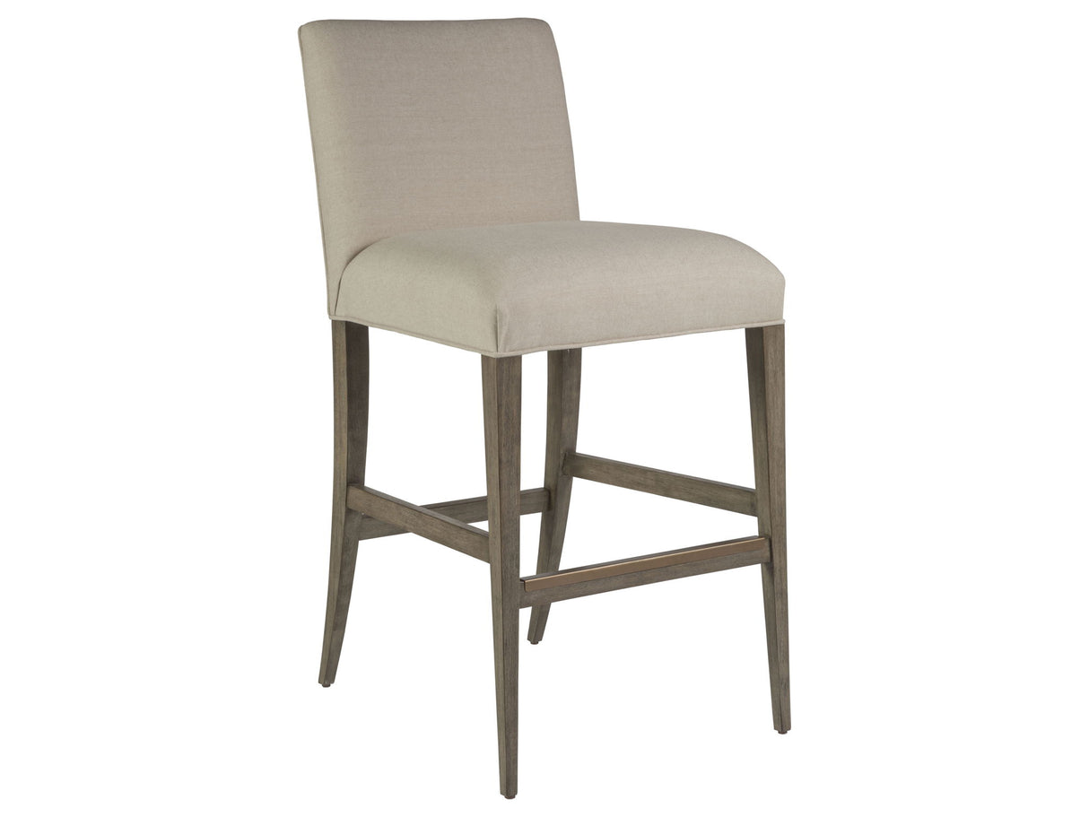Cohesion Program - Madox Upholstered Low Back Barstool - Gray