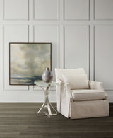 Melange - Bubble Glass Accent Table - Pearl Silver