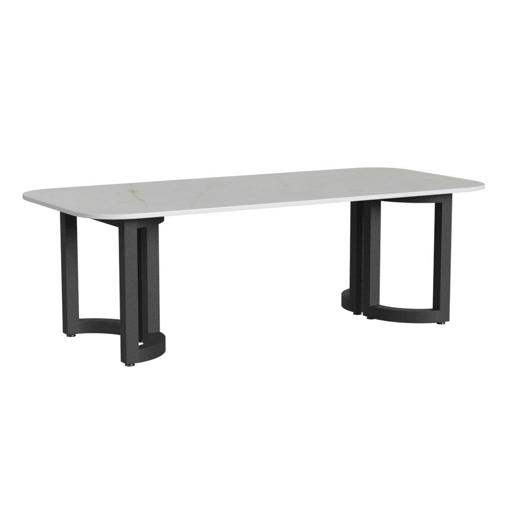 Malibu - 96" Dining Table - Black / White