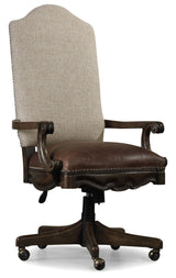 Rhapsody - Tilt Swivel Chair - Beige / Dark Brown
