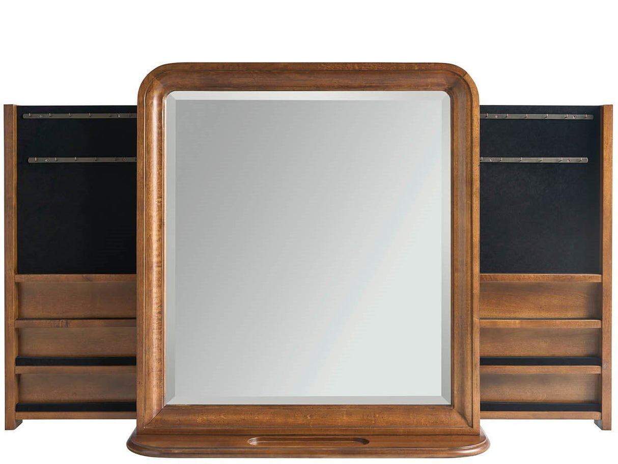 New Lou - Vertical Storage Mirror - Dark Brown