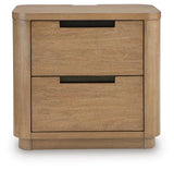 Pamaria - Two Drawer Night Stand - Light Brown