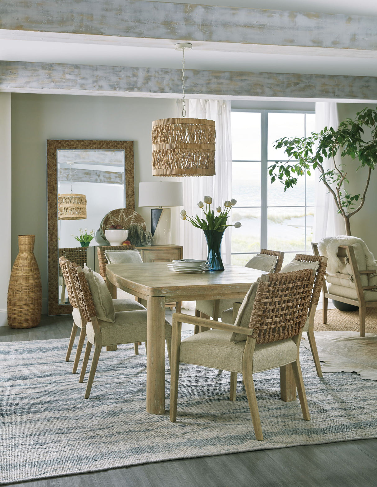Surfrider - Rectangle Dining Table With 1-18" Leaf - Light Brown