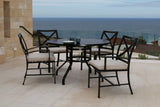 La Jolla - Dining Chair, With Self Welt - Canvas Flax / Dark Brown