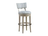 Malibu - Cliffside Swivel Upholstered Bar Stool - Light Blue