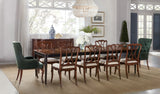 Charleston - Rectangle Leg Dining Table With 2-22" leaves - Dark Brown