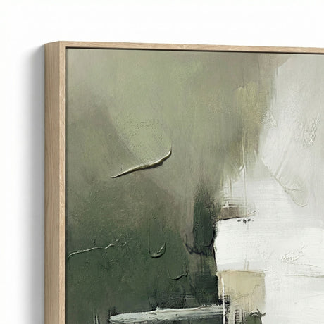 Verdant Horizon II Framed Canvas - Green