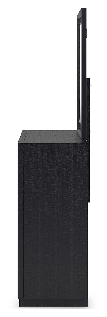 Londer - Dresser And Mirror - Black