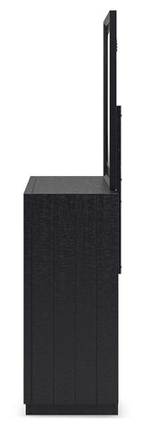 Londer - Dresser And Mirror - Black