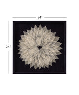 Translucent Leaf Wall Art - Black / Beige