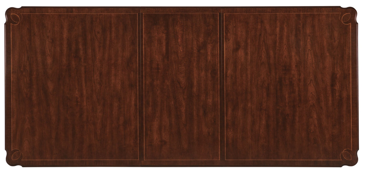 Charleston - Rectangle Leg Dining Table With 2-22in leaves - Dark Brown