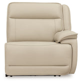 Double Deal - 4-Piece Power Reclining Sectional - Almond