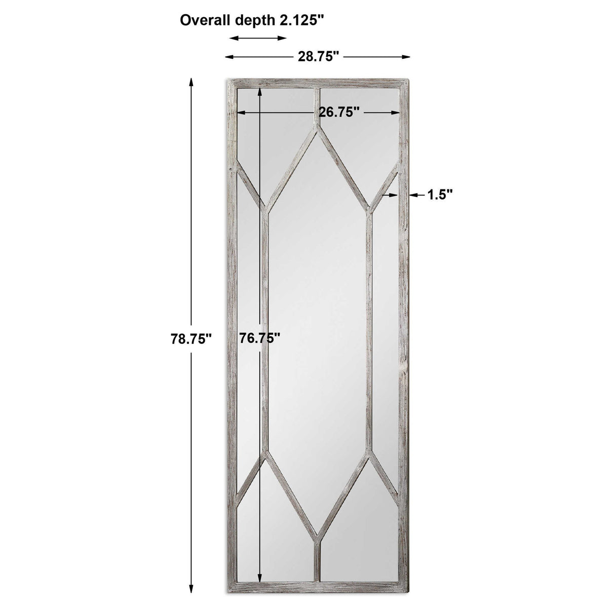 Sarconi - Oversized Mirror - Pearl Silver