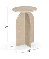 Abbey - Accent Table - Feather Marble