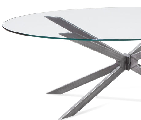 Deen - Oval Cocktail Table - Gray