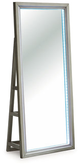 Evesen - Champagne - Floor Standing Mirror With Storage