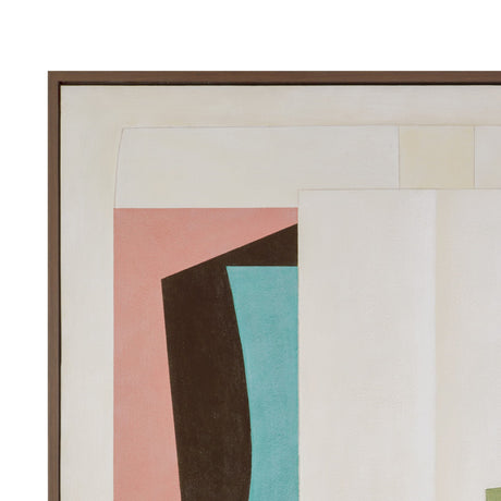 Geometric Harmony Framed Canvas - Green