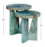 Nadette - Nesting Tables, Set Of 2 - Blue