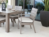 Laguna - Armless Dining Chair, No Welt - Canvas Flax / Gray