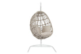 Dana - Rope Hanging Club Chair, With Self Welt - Linen Canvas