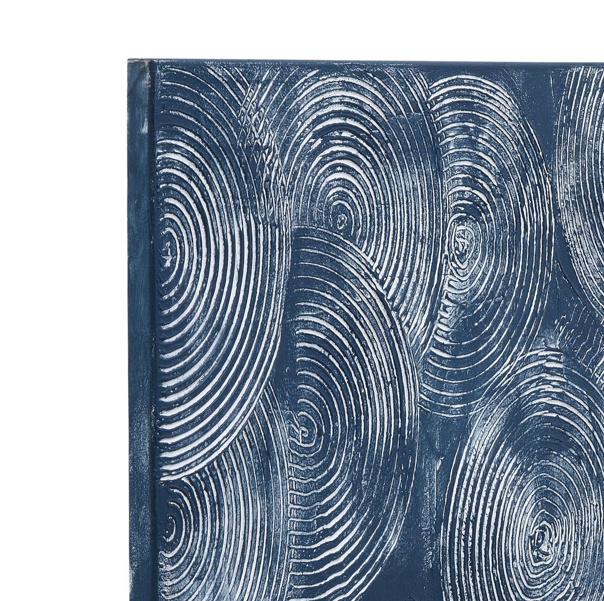 Framed Canvas Indigo Spiral - Gallery Wrapped