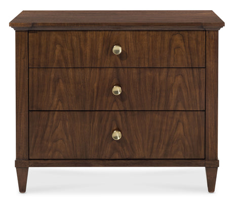 Archives - Three-Drawer Nightstand - Dark Brown