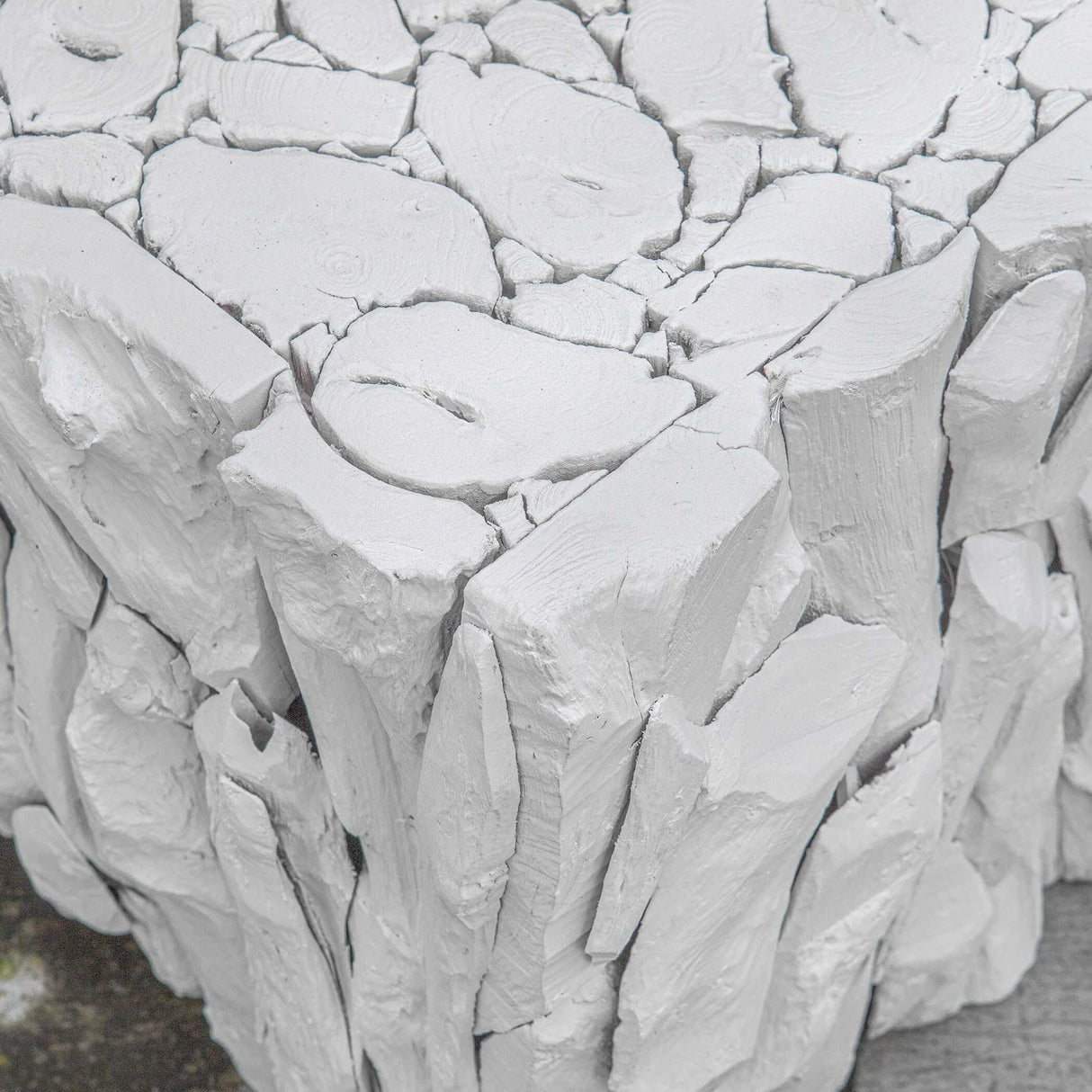 Teak Root - White Bunching Cube