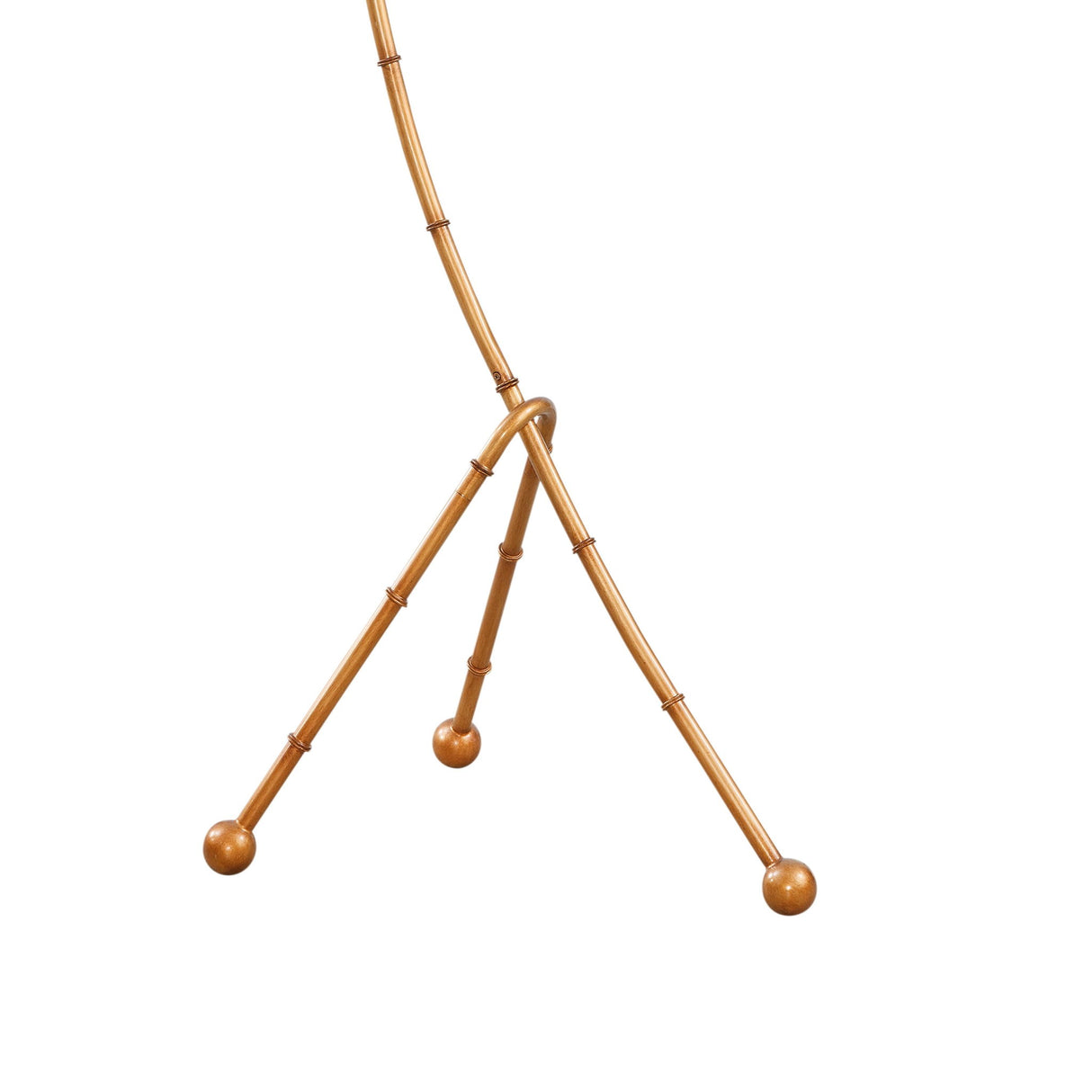 Frond - Floor Lamp - Gold / Rattan