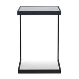 Windell - Cantilever Accent Table - Black & Pearl Silver