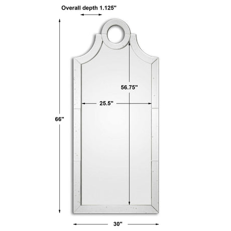 Acacius - Arched Mirror - Pearl Silver