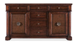 Charleston - Two Door-Six Drawer Buffet - Dark Brown