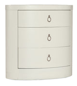 Serenity - Wavecrest Oval Nightstand - White
