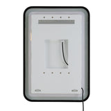 Crofton - Vanity Mirror - Black & Pearl Silver