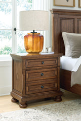 Zackaryn - Two Drawer Night Stand - Warm Brown
