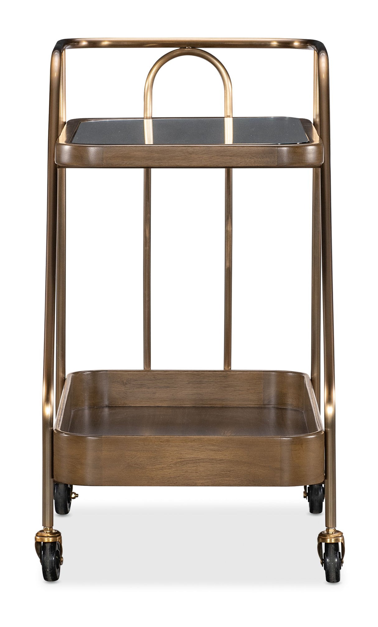 Commerce And Market - Walnut Wine and Bar Cart - Light Caramel