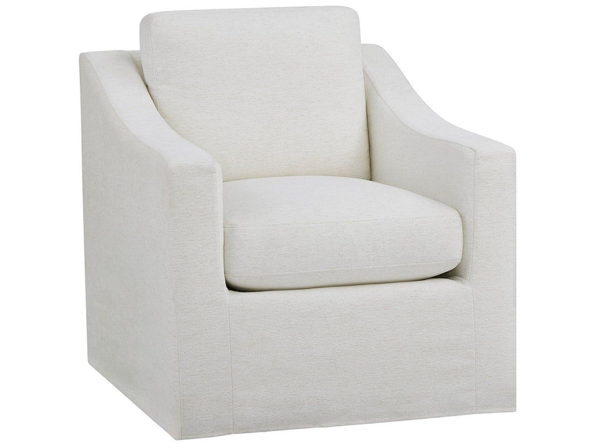 Augustine - Slipcover Swivel Glider - White