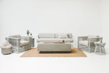 Miami - Club Chair, With Self Welt - Echo Ash / Pearl Silver