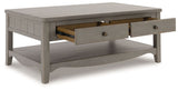 Charina - Antique Gray - Rectangular Cocktail Table