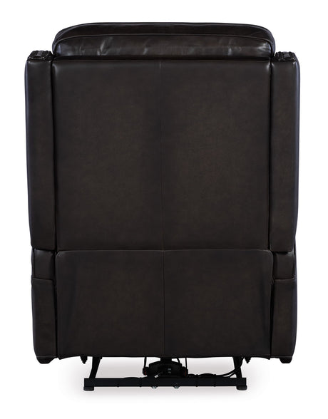 MS - Hamilton Power Recliner With Power Headrest - Dark Brown