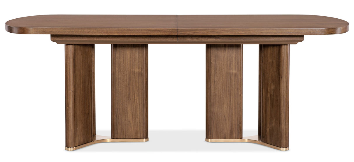Eleana - Rectangle Dining Table With Two Leaves - Medium Wood