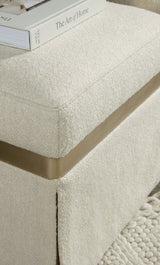 Melange - Dream Weaver Pouf - White